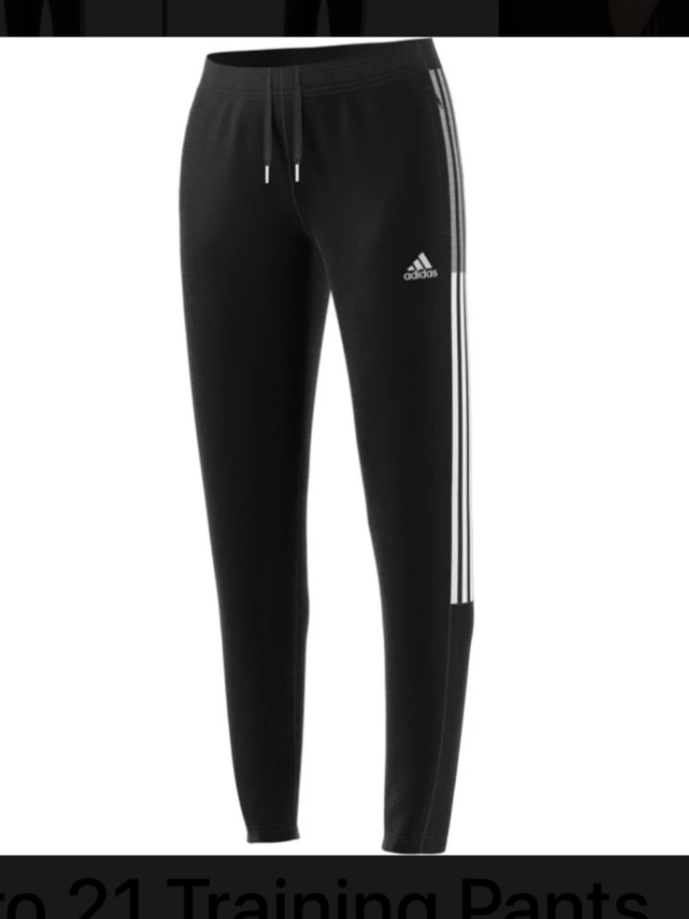 Adidas Tiro 21 WOMEN'S Training Pants-Black/White Small - Picture 9 of 9